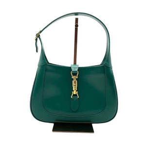 Gucci Jackie 1961 Green Leather Bag Small with Adjustable Strap